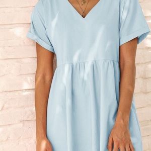 Baby Blue Babydoll Dress